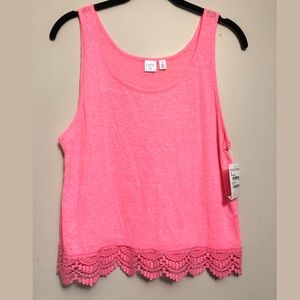 Nordstrom BP Hot Pink Crop Top Tank Medium